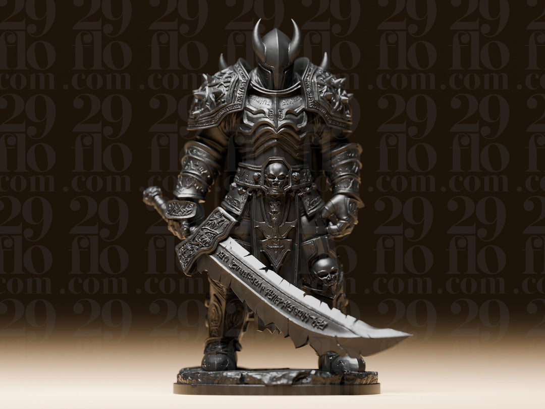 Monster-Kriegerskulptur – Gehörnter Dark Fantasy Ritter FehnFactory