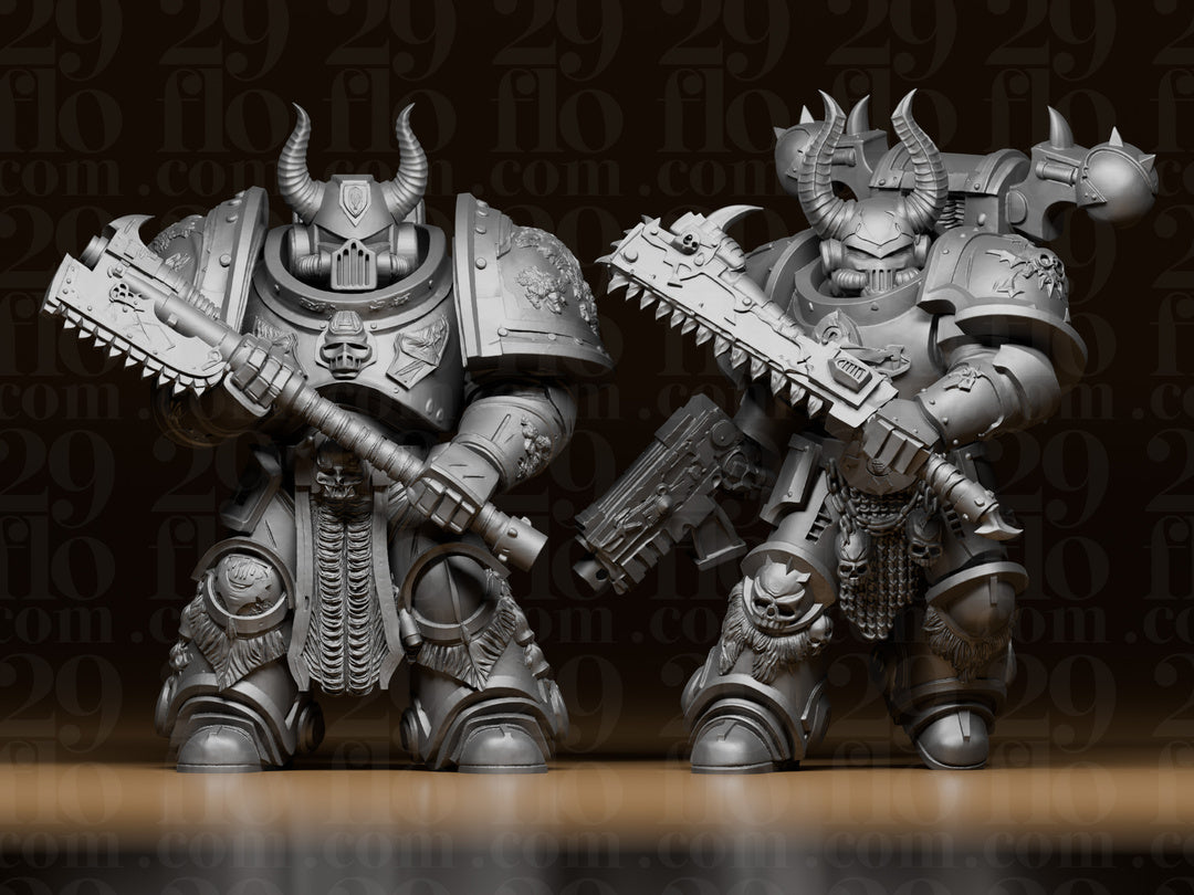 6 gepanzerte Krieger – Fantasy & Sci-Fi Figuren-Set FehnFactory