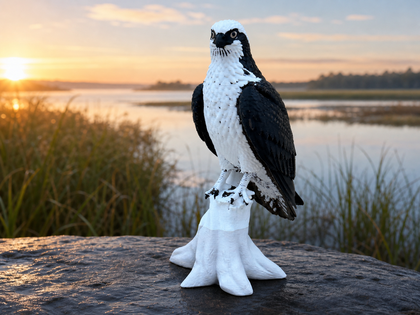 High Perch Osprey – Freistehende Fischadler-Skulptur FehnFactory