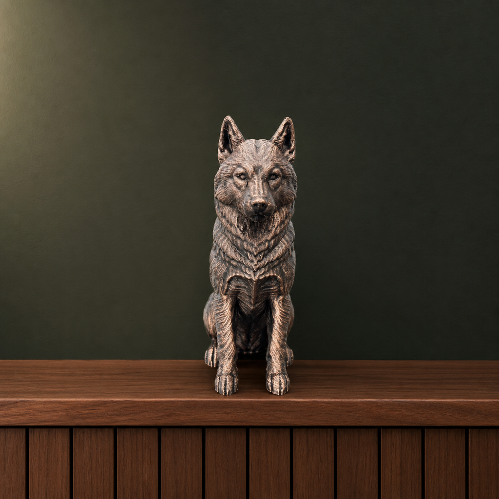Husky – detailreiche sitzende Hundefigur | Geschenk für Husky-Fans | Made in Germany Fehn-factory.de
