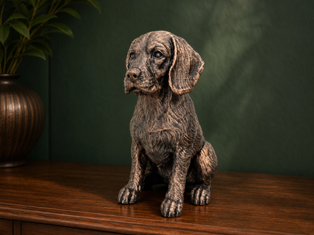 Beagle – detailreiche sitzende Hundefigur | Geschenk für Hundefans | Made in Germany Fehn-factory.de
