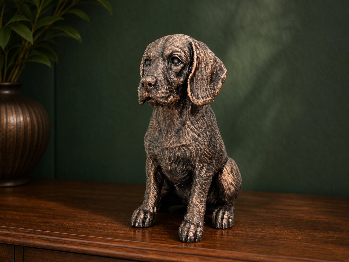 Beagle – detailreiche sitzende Hundefigur | Geschenk für Hundefans | Made in Germany Fehn-factory.de