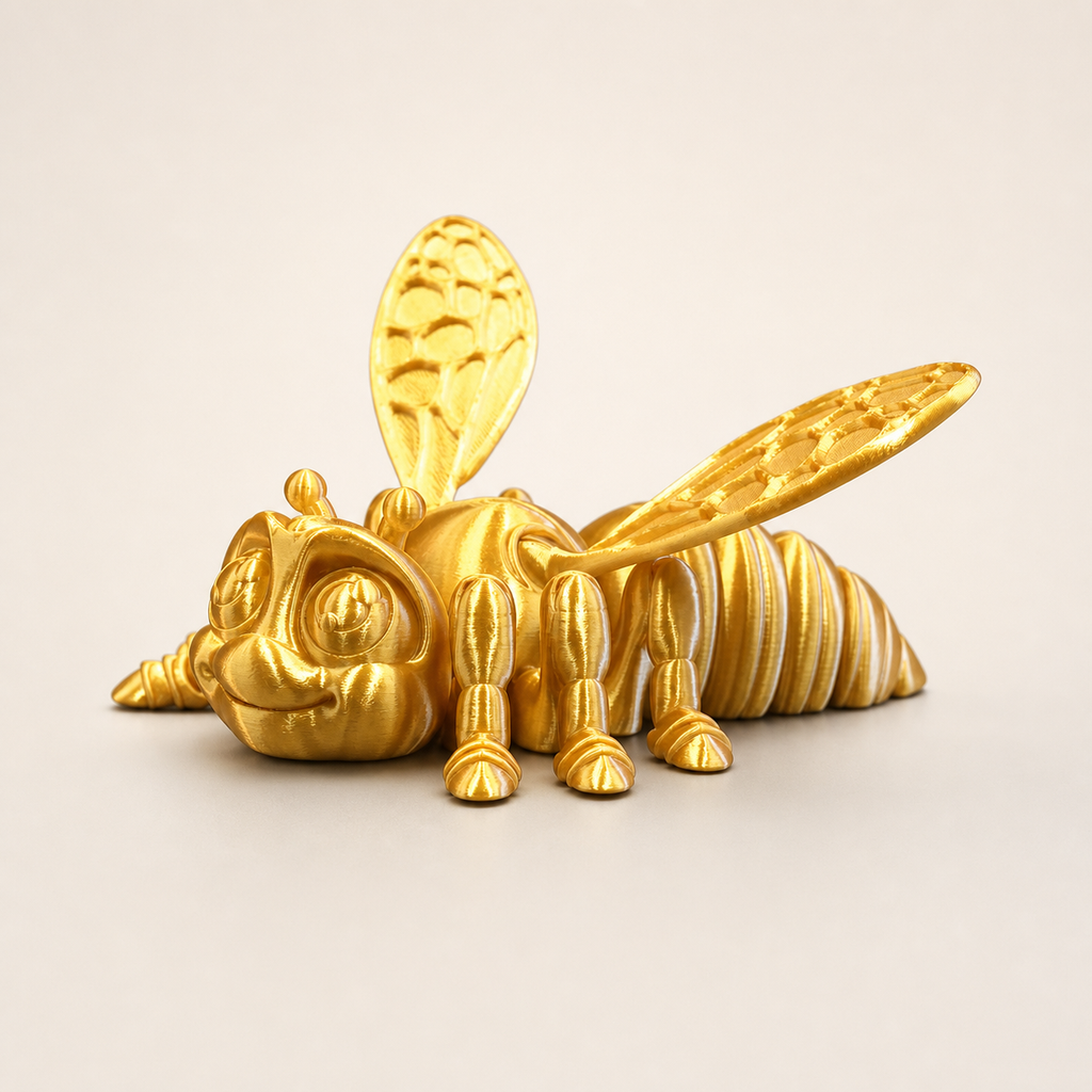 Flexi Honey Bee – bewegliche Bienenfigur mit Flügeln, 14,3 cm FehnFactory