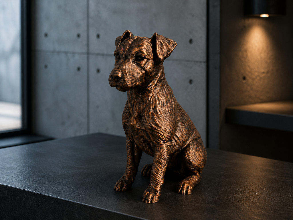 Jack Russell Terrier Figur sitzend – Hundefigur für innen | Geschenk für Terrierfans | Made in Germany Fehn-factory.de