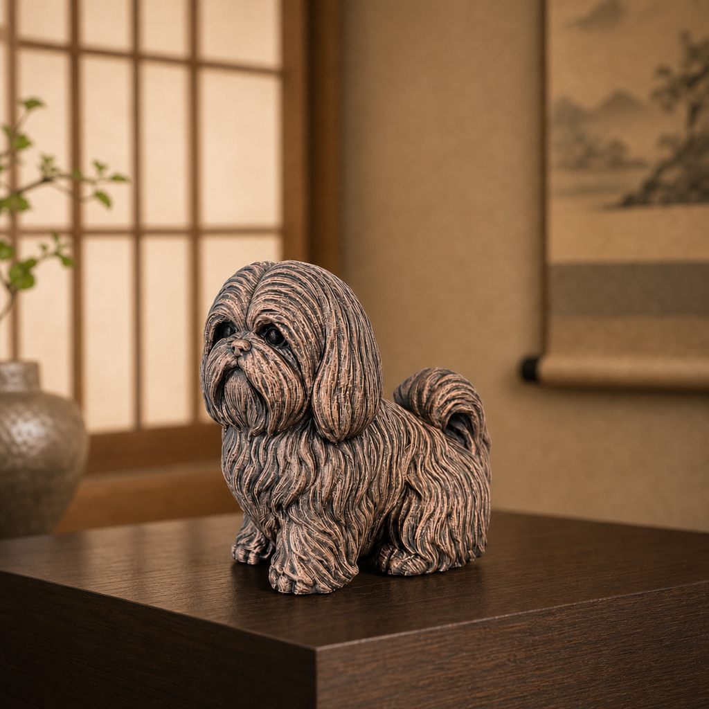 Shih Tzu – detailreiche Hundefigur mit langem Fell | Geschenk für Hundefans | Made in Germany Fehn-factory.de