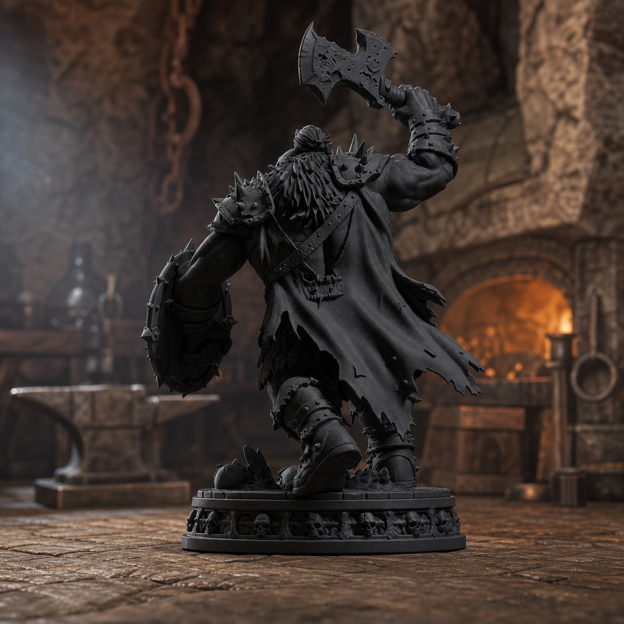 Ork Berserker – Dark-Fantasy-Kriegerskulptur FehnFactory