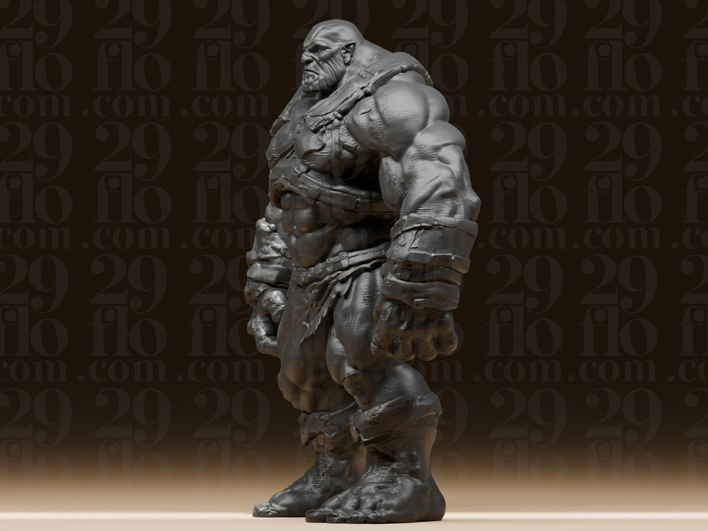 Fantasy-Koloss – freistehende Kriegerfigur mit wuchtigem Brustharnisch FehnFactory