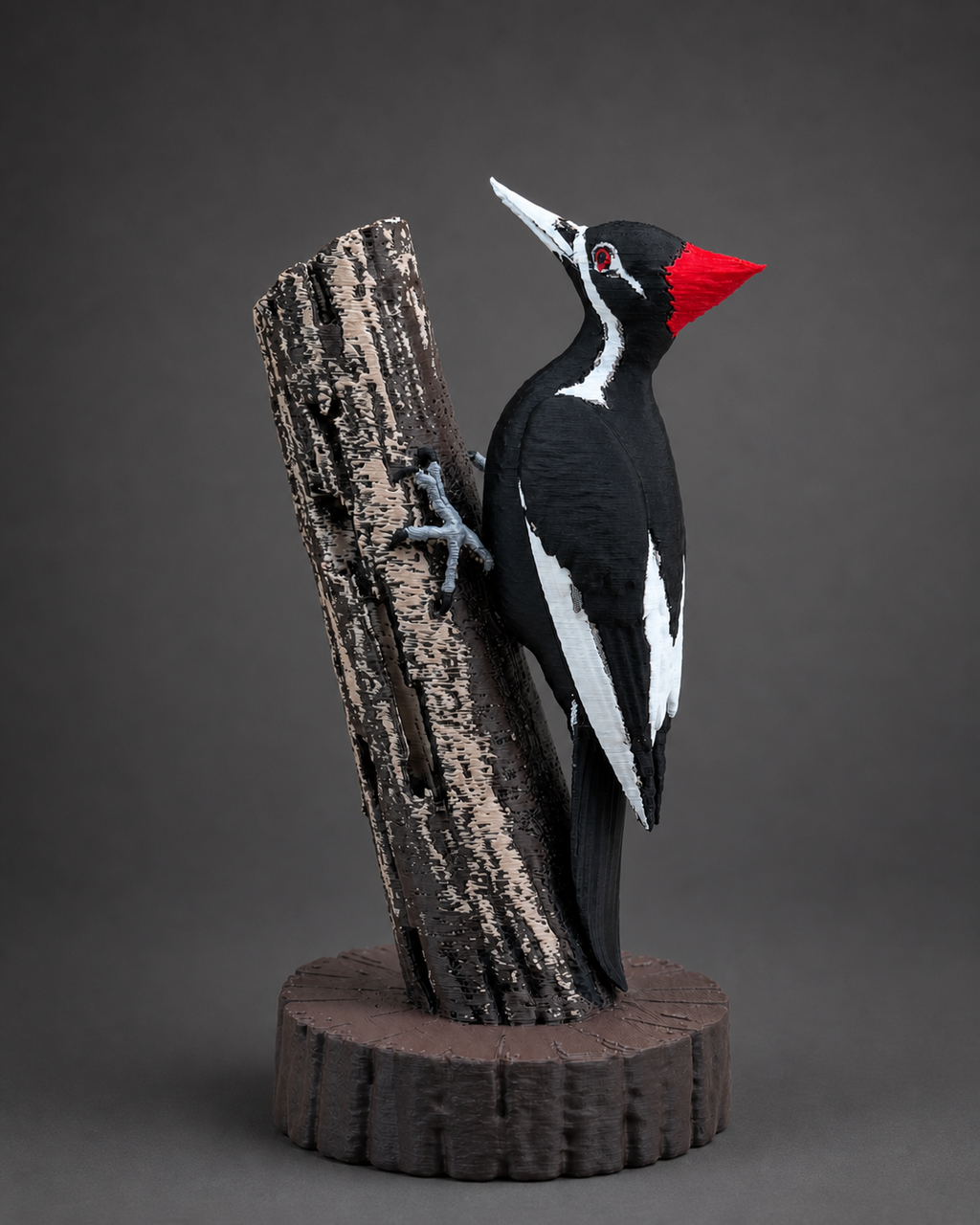 Pileated Sentinel – mehrfarbige Helmspecht-Skulptur FehnFactory