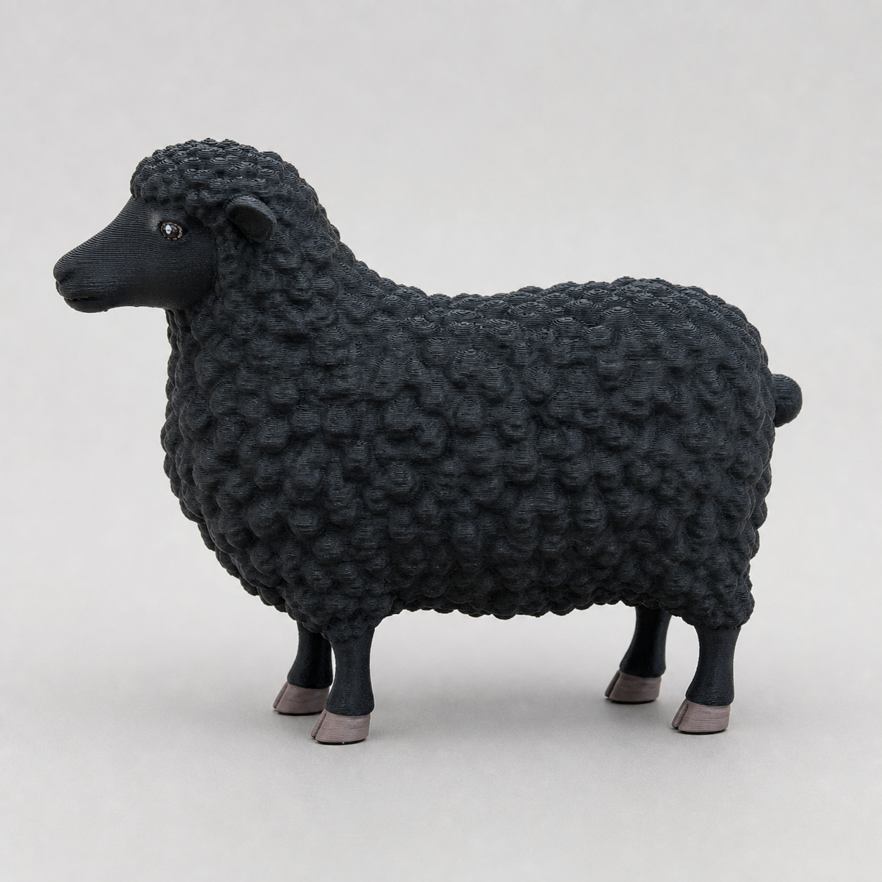 Midnight Fleece Sheep – schwarze Schaf-Skulptur FehnFactory