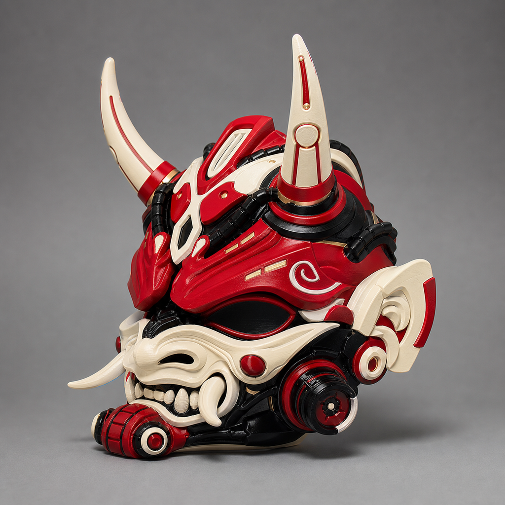 Tetsu Oni â€“ tragbare Cyber-Oni-Cosplaymaske FehnFactory