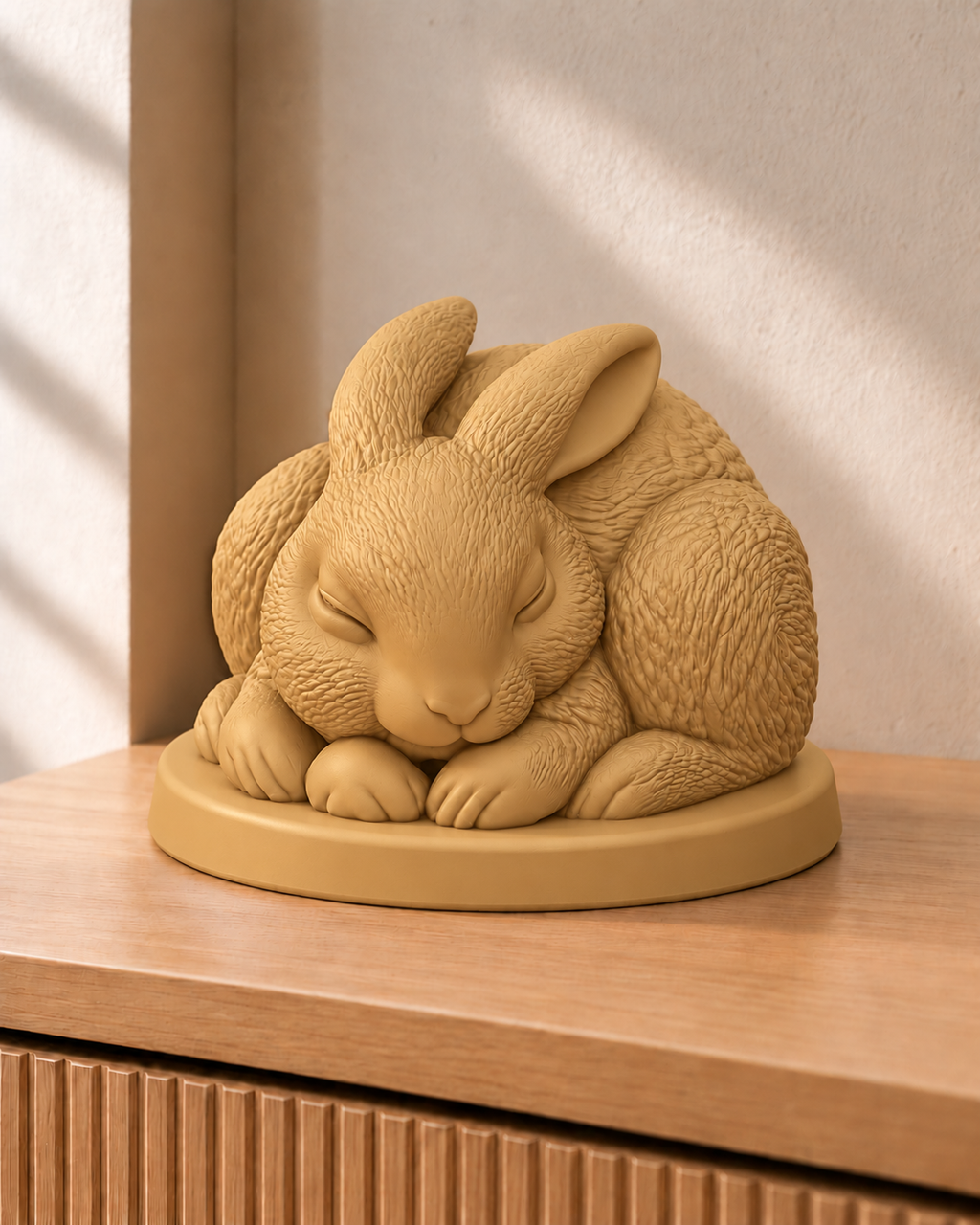Hase schlafend – Hasenfigur – 04 gold