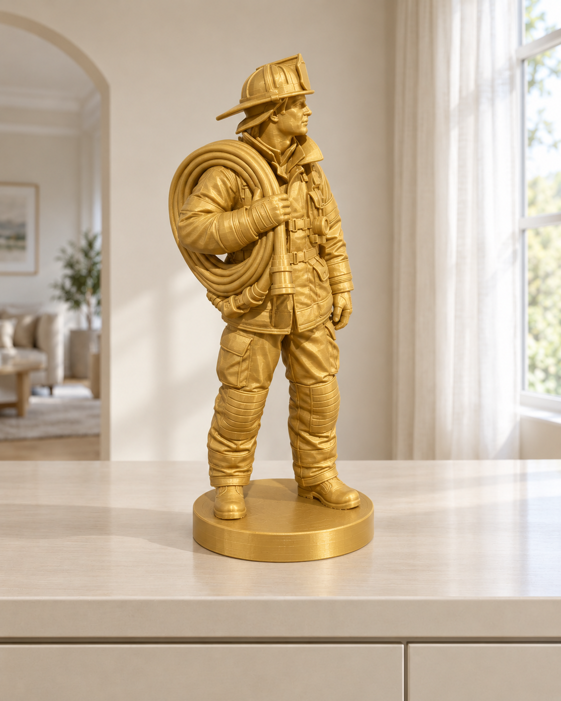 Feuerwehrmann New York – Gold – gedruckt