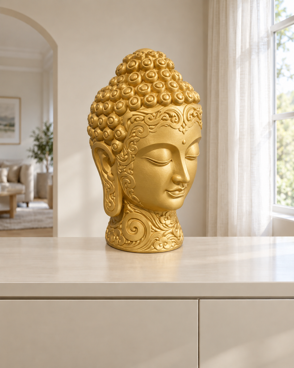 Buddha-Kopf – 04 gold