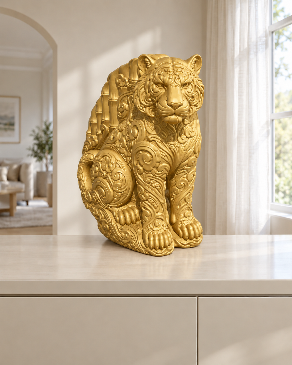 Tiger im Bambus – 04 gold