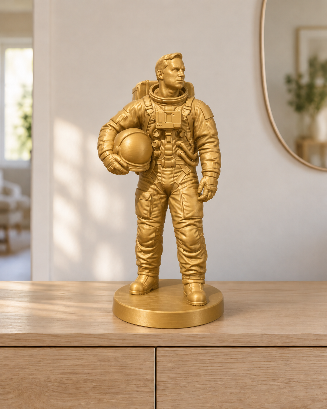 Astronaut mit Helm - 04-gold