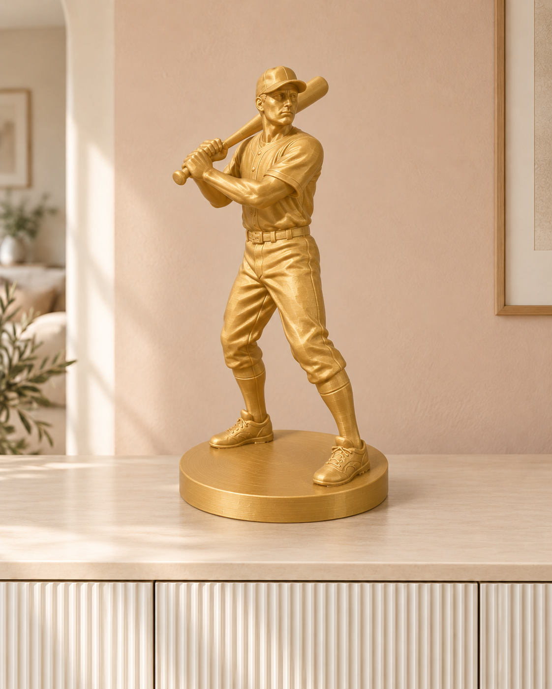 Baseball-Schlagmann - Gold – gedruckt
