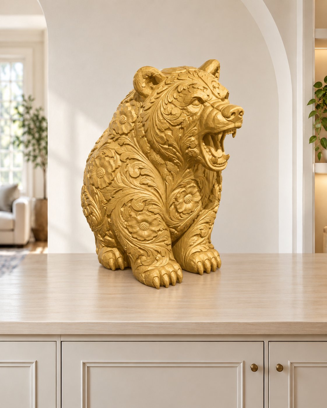 Grizzly brüllend – 04 gold
