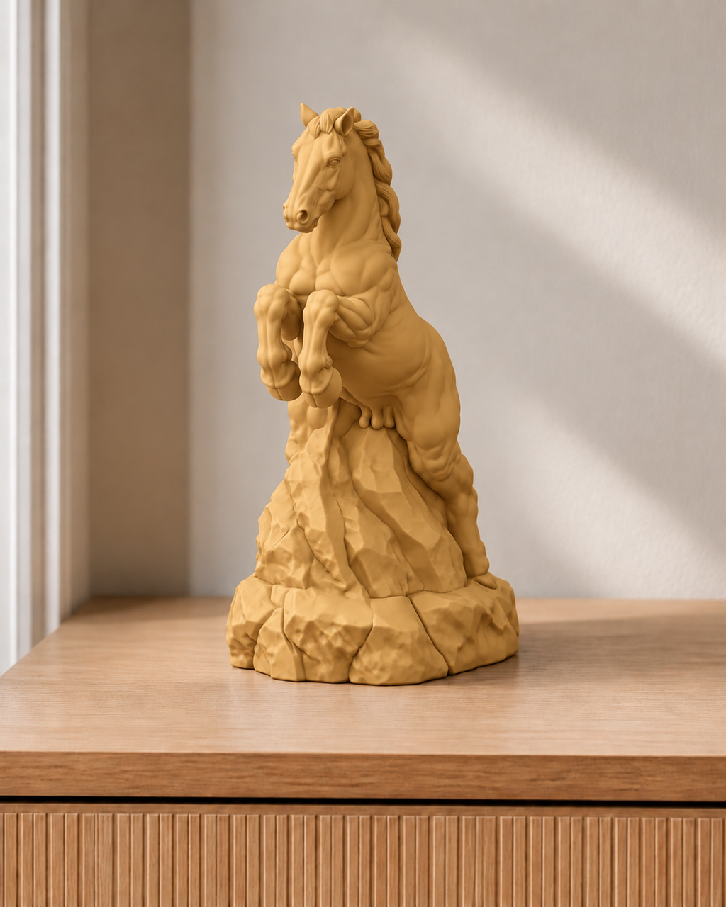 Pferd steigend – Pferdefigur – 04 gold