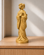 Geisha mit Fächer - 04-gold