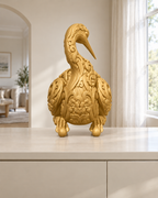 Kranich ruhend – 04 gold