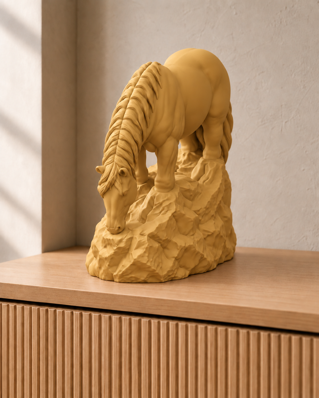 Pferd grasend – Pferdefigur – 04 gold