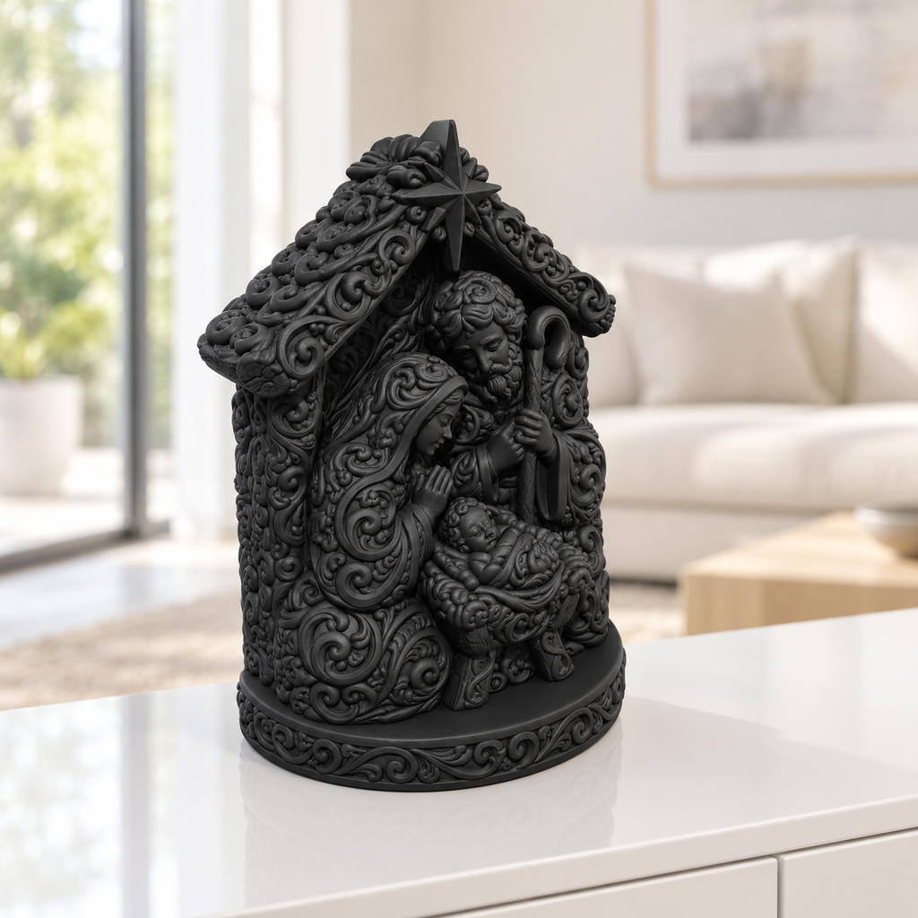 Krippe Ornament - Schwarz gedruckt Wohnzimmer
