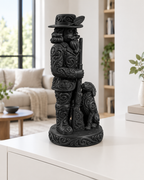 Nussknacker Jäger Ornament - Schwarz gedruckt Wohnzimmer