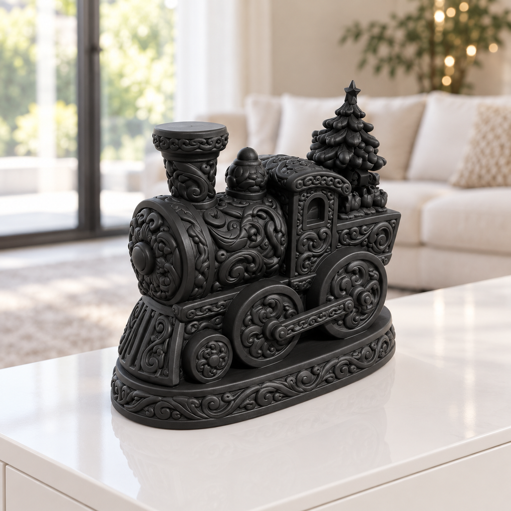 Weihnachtslok Ornament - Schwarz gedruckt Wohnzimmer