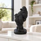 Santa mit nacktem Po Ornament - Schwarz gedruckt Wohnzimmer