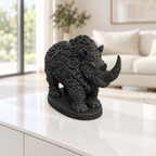 Wollnashorn Ornament - Schwarz gedruckt Wohnzimmer