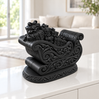 Geschenkschlitten Ornament - Schwarz gedruckt Wohnzimmer