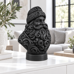 Weihnachtsmann-Büste Ornament - Schwarz gedruckt Wohnzimmer