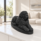 Mastiff liegend Ornament - Schwarz gedruckt Wohnzimmer