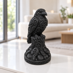Rabe auf Baumstumpf Ornament - Schwarz gedruckt Wohnzimmer