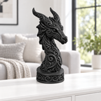 Drachenbüste Ornament - Schwarz gedruckt Wohnzimmer