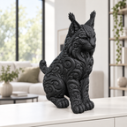 Luchs Ornament - Schwarz gedruckt Wohnzimmer