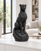Gepard Ornament - Schwarz gedruckt Wohnzimmer