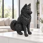 Husky Ornament - Schwarz gedruckt Wohnzimmer