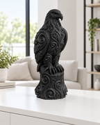 Weißkopfseeadler Ornament - Schwarz gedruckt Wohnzimmer