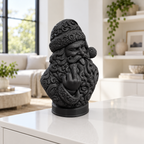 Freche Santa Büste Ornament - Schwarz gedruckt Wohnzimmer