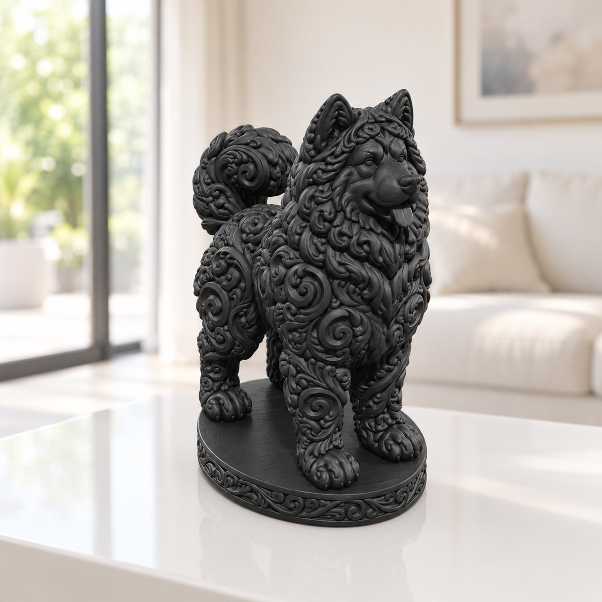 Alaskan Malamute Ornament - Schwarz gedruckt Wohnzimmer