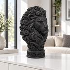 Löwenbüste Ornament - Schwarz gedruckt Wohnzimmer