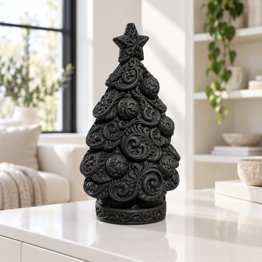 Weihnachtsbaum Ornament - Schwarz gedruckt Wohnzimmer