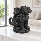 Cerberus Ornament - Schwarz gedruckt Wohnzimmer