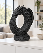 Ouroboros-Drache Ornament - Schwarz gedruckt Wohnzimmer