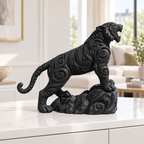 Brüllender Tiger Ornament - Schwarz gedruckt Wohnzimmer