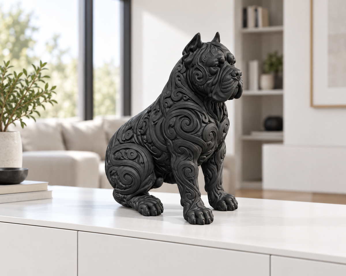 Cane Corso Ornament - Schwarz gedruckt Wohnzimmer