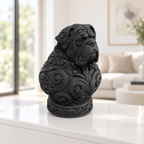 Mastiff-Büste Ornament - Schwarz gedruckt Wohnzimmer