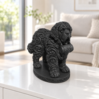 Bernhardiner mit Fass Ornament - Schwarz gedruckt Wohnzimmer
