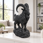 Ziegenbock Ornament - Schwarz gedruckt Wohnzimmer